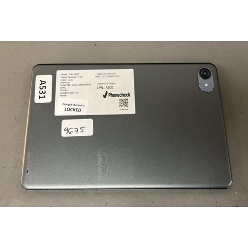 9675 - TABWEE / T80/ GRAY/ GOOGLE LOCKED/ IMEI: 20251580104592