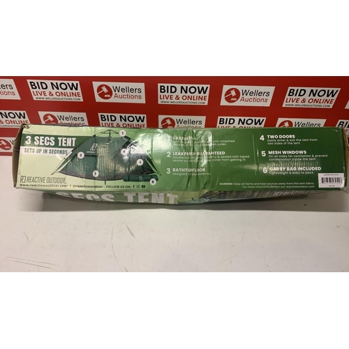 1006 - REACTIVE OUTDOORS 3 SECS LARGER TENT