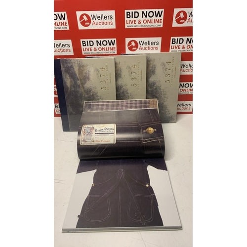 1021 - 4X 5374 VINTAGE SHOWROOM A DENIM ARCHIVE HARDBACK BOOKS