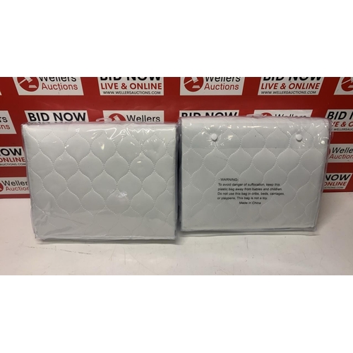 1024 - 2X MATTRESS PROTECTORS SIZE UNKNOWN