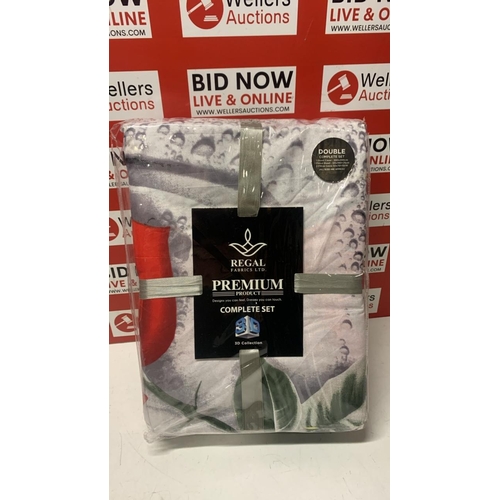 1028 - REGAL FABRICS PRELIUM DUVET COVER SET DOUBLE