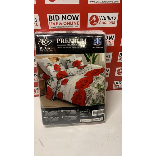 1028 - REGAL FABRICS PRELIUM DUVET COVER SET DOUBLE