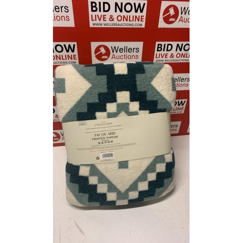 1038 - JACQUARD PRINTED THROW 130 X 160CM