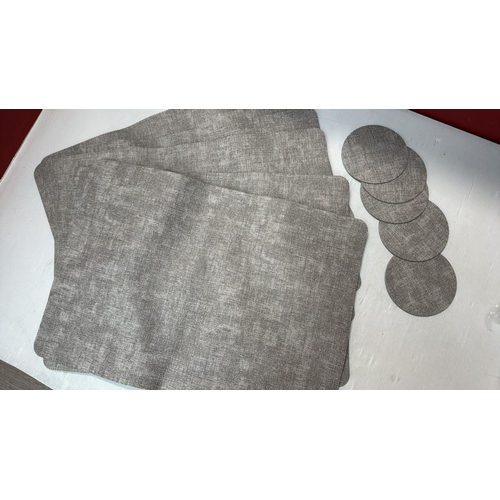9078 - EUQVUNN PLACEMATS AND COASTER SET OF 6, HEAT-RESISTANT NON-SLIP AND WASHABLE [DUAL-SIDED] PU TABLE P... 