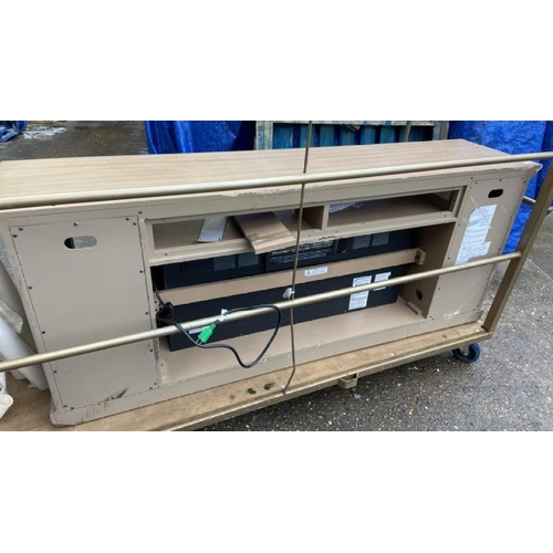 6411 - TRESANTI NOTTINGHAM MEDIA MANTEL WITH CLASSICFLAME COOLGLOW 2-IN-1 ELECTRIC FIREPLACE & FAN