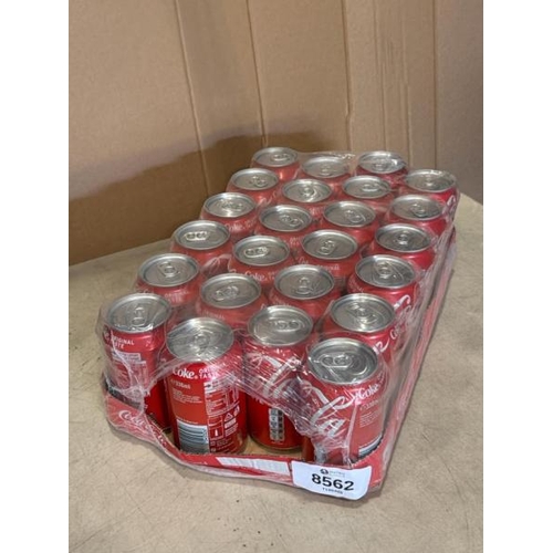 8562 - X24 COCA COLA CANS, 330ML