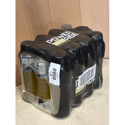 8568 - X12 POWERADE GOLDEN MANGO BOTTLES, 500ML
