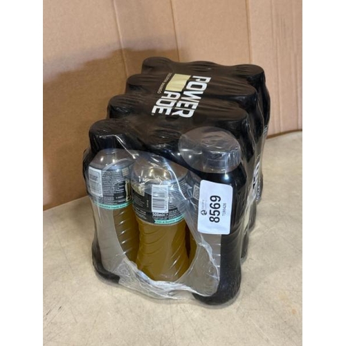 8569 - X12 POWERADE GOLDEN MANGO BOTTLES, 500ML