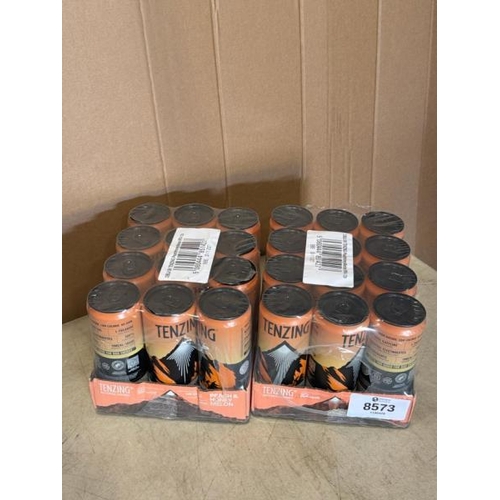 8573 - X24 TENZING PEACH & HONEY MELON CANS, 330ML
