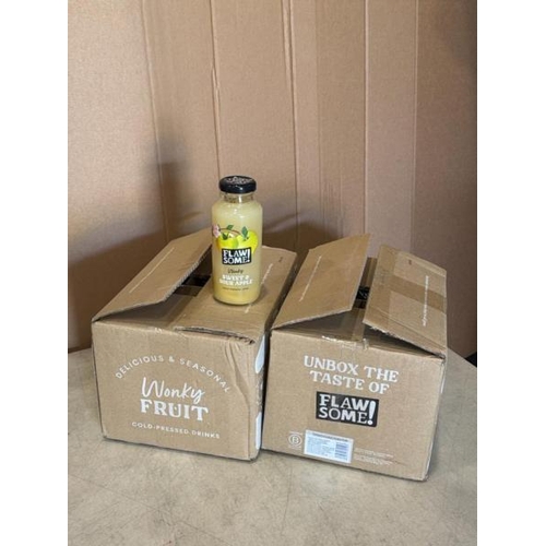 8582 - X24 FLAW SOME SWEET & SOUR APPLE JUICE BOTTLES, 250ML