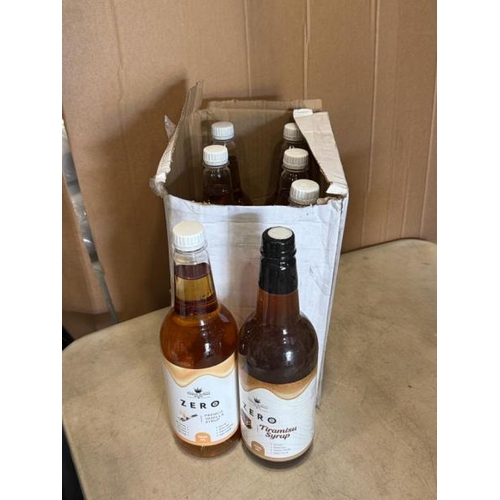 8583 - X7 THREE KINGS PANTRY ZERO SYRUPS, X6 FRENCH VANILLA, X1 TIRAMISU