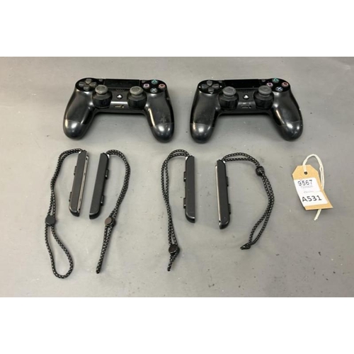 9567 - X6 INC. SONY CONTROLLER CUH-ZCT2E (X2),  JOY CONTROLLER (X4)