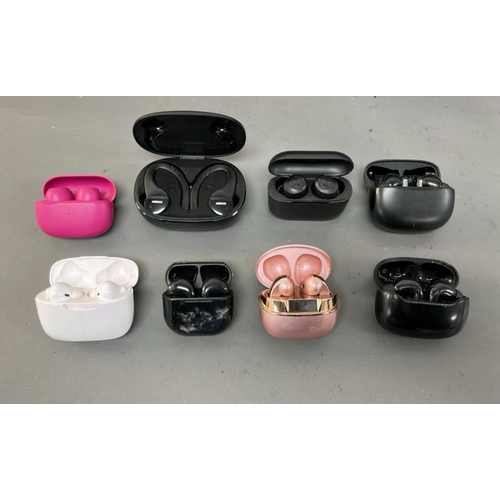 9588 - X8 EARBUDS INC. JLAB GO POP,  JLAB GO AIR POP, AIRBUDS, BOROFONE,JVC,  NON-BRAND (X3)