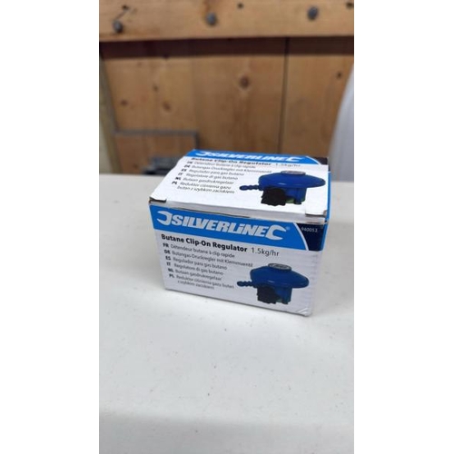 9037 - SILVERLINE BUTANE CLIP-ON REGULATOR 1.5KG/HR CALOR/FLOGAS YELLOW (940053), 21 MM / PLEASE NOTE: ANY ... 