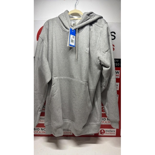 3104 - GENTS NEW GREY ADIDAS HOODIE / SIZE XXL