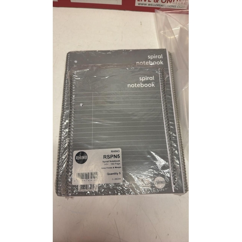 3241 - NEW RHINO SPIRAL A4 NOTEBOOK X5 / A5 SPIRAL NOTEBOOK X5