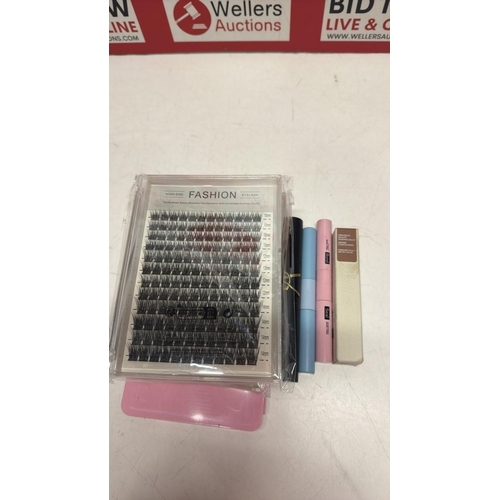3253 - EYELASH BUNDLE WITH CLUSTERS BONDS/ GLUE AND HAUS LABS BROW GEL