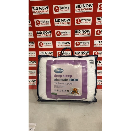 3267 - SILENTNIGHT DEEP SLEEP ULTIMATE 1000 MATTRESS TOPPER DOUBLE