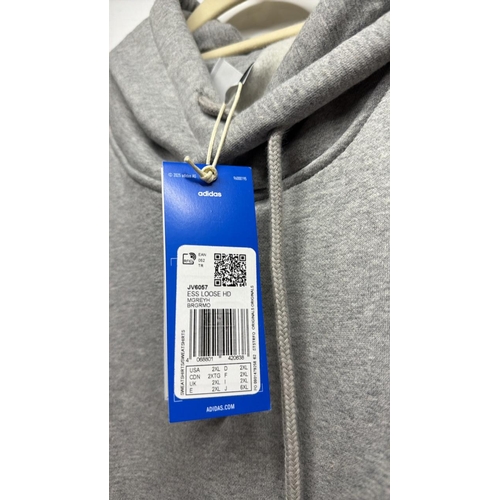 3104 - GENTS NEW GREY ADIDAS HOODIE / SIZE XXL