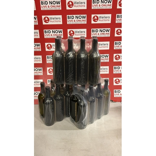 3281 - 24X EMPTY BORDEAUX STYLE WINE BOTTLES