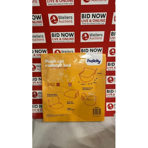 3283 - PLUSH CAT RADIATOR BED BY PETLICITY IN GREY COMFY AND COSY