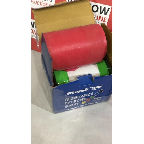 3297 - PHYSIQUE RESISTANCE EXERCISE BANDS RED & GREEN