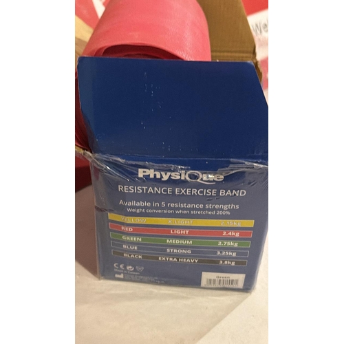 3297 - PHYSIQUE RESISTANCE EXERCISE BANDS RED & GREEN