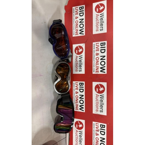 3298 - 3 PAIRS OF GOGGLES INCL LOUBSOL & ALPINA