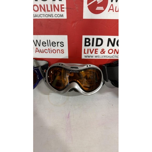 3298 - 3 PAIRS OF GOGGLES INCL LOUBSOL & ALPINA