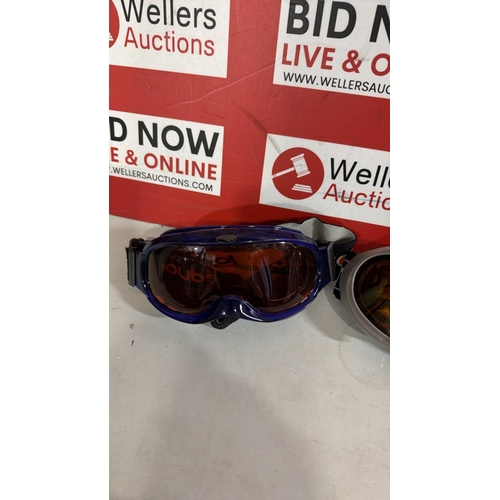 3298 - 3 PAIRS OF GOGGLES INCL LOUBSOL & ALPINA