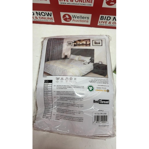 3392 - NEW BED THREAD EMBROIDERED DOUBLE BED SET