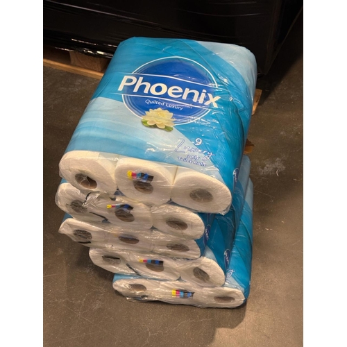 3480 - X5 PACKS OF 9 PHOENIX TOILET ROLLS