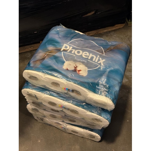 3485 - X5 PACKS OF 12 PHOENIX TOILET ROLLS