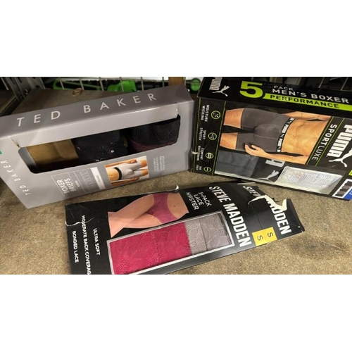 9011 - SELECTION OF NEW UNDERWEAR INCL. PUMA AND TED BAKER