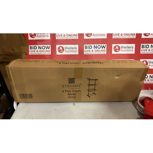 5441 - STRAAME 4 TIER CLOTH AIRER IN GREY