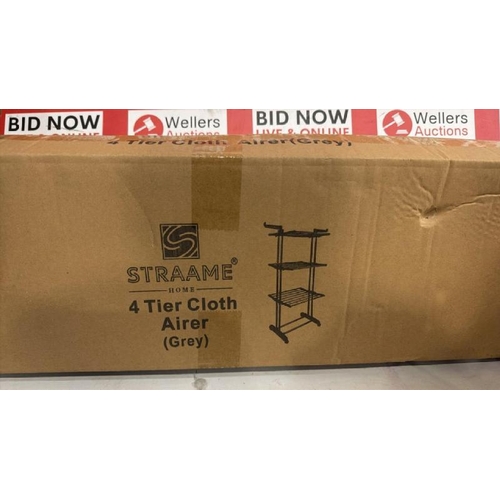 5441 - STRAAME 4 TIER CLOTH AIRER IN GREY