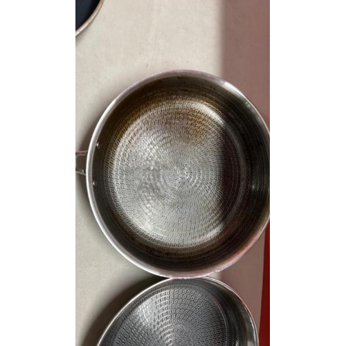 17 - MASTERPRO STAINLESS STEEL ALUMINIUM FRYING PANS