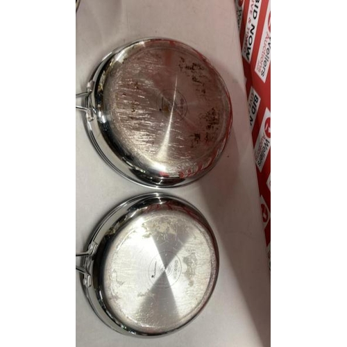 17 - MASTERPRO STAINLESS STEEL ALUMINIUM FRYING PANS