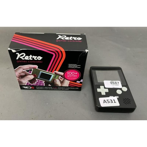 9687 - X2 INC. PORTABLE RETRO CONSOLE FEATURE PRE LOADED RETRO GAMES, RETRO ARCADE GAMES CONTROLLER 100+ GA... 