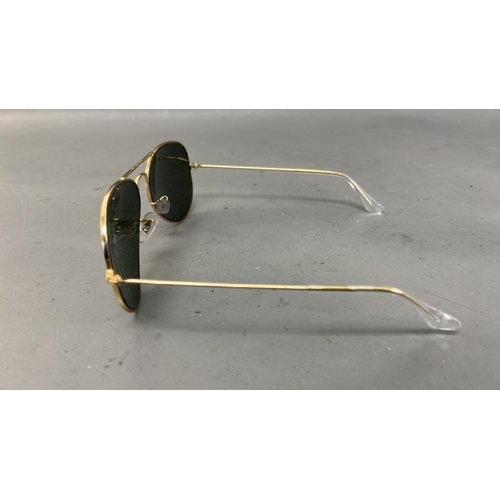 9707 - X1 SUNGLASSES RAYBAN RB AVIATOR - GREEN LENS