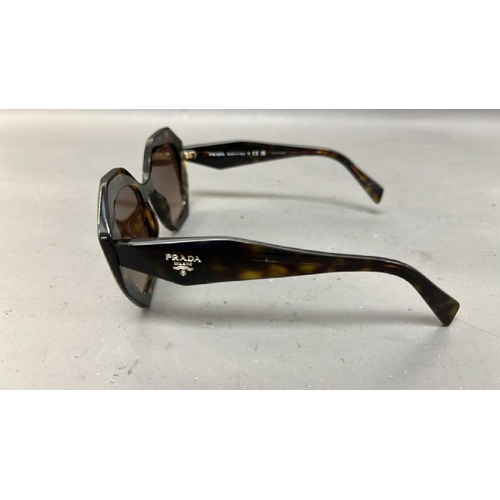 9708 - X1 SUNGLASSES PRADA MILANO  SPR 16WS TORTOISE FRAME WITH BROWN LENSES