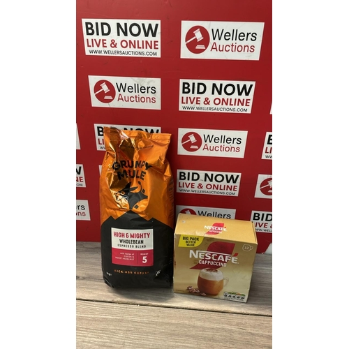 2015 - COFFEE INCL. GRUMPY MULE HIGH & MIGHTY BEANS PLUS NESCAFE CAPPUCCINO SACHETS
