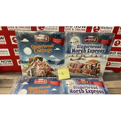 2021 - X2 GINGERBREAD KITS INCL. COTTAGE & NORTH EXPRESS