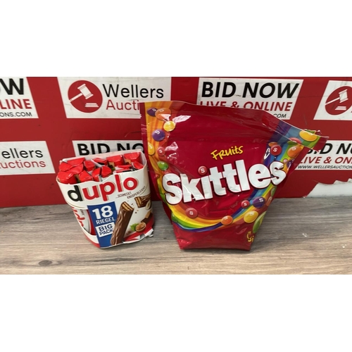 2023 - LARGE BAG OF SKITTLES PLUS DUPLO CHOCOLATE BARS