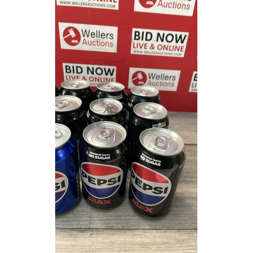2033 - X12 CANS OF PEPSI & PESI MAX