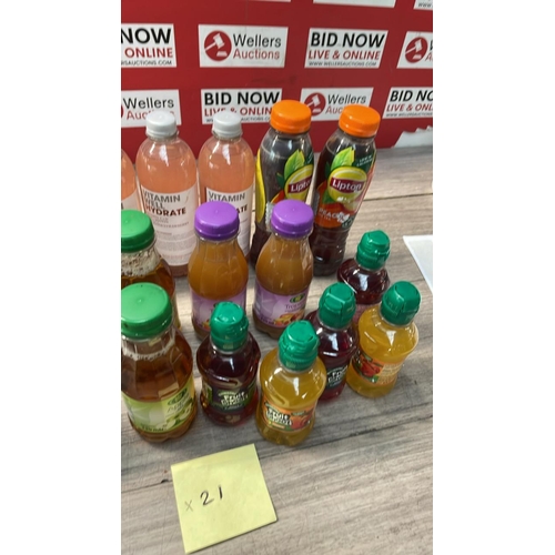 2036 - X21 ASSORTED SOFT DRINKS INCL. REDBULL & FRUIT JUICES