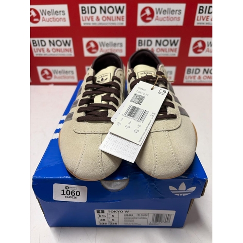 1060 - LADIES NEW ADIDAS TOKYO TRAINERS / UK 5