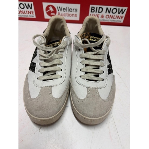 1095 - LADIES PRE OWNED LEOPARD PRINT VICTORIA TRAINER / EUR 37
