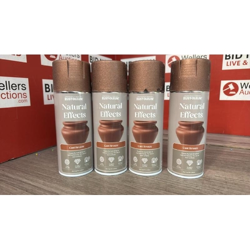 9132 - X4 RUST-OLEUM NATURAL EFFECTS CAST BRONZE SPRAY PAINTS / 400ML [51]