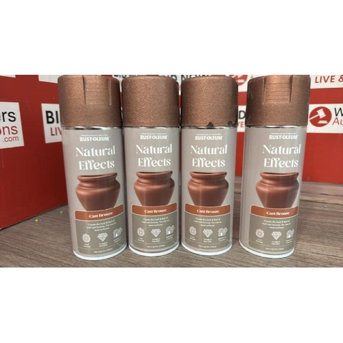 9133 - X4 RUST-OLEUM NATURAL EFFECTS CAST BRONZE SPRAY PAINTS / 400ML [51]